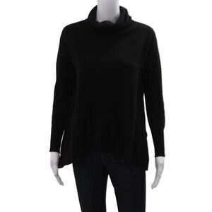 Barrow & Grove Unisex Black 100% Cashmere Turtleneck Pullover Sweater Size XS